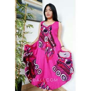 bali fashion clothes women dress wide long patterned ethnic design